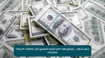 سعر الدولار.. يتراجع بقوة أمام الجنيه المصري قبل تعاملات الأربعاء 17-9-2025